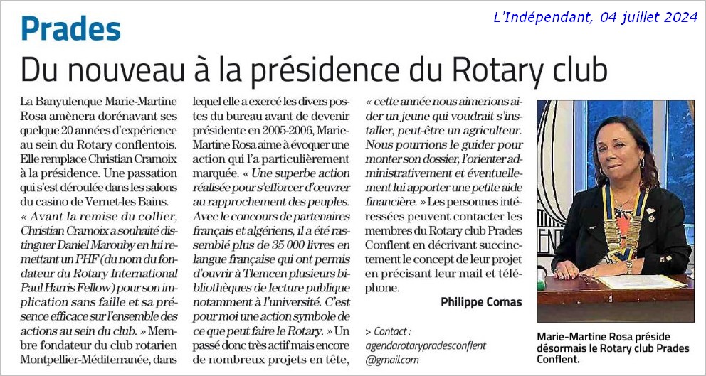 Présidente 2024-25