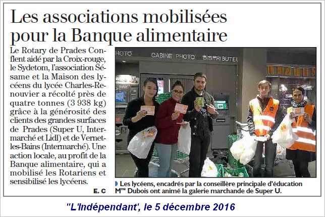 Banque Alimentaire 2016