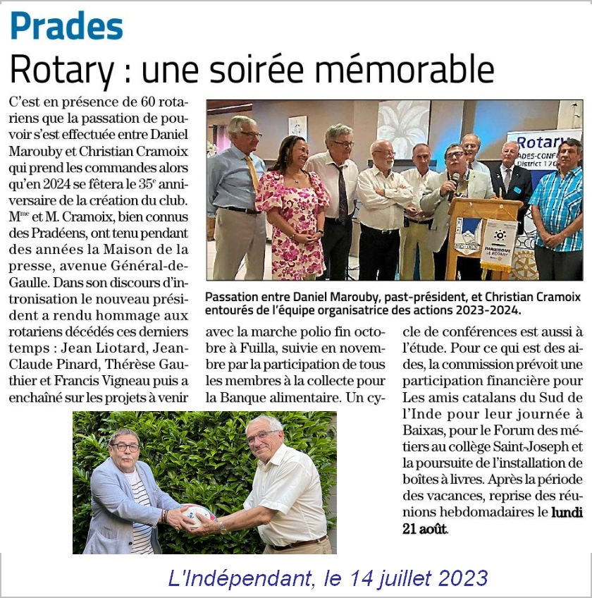 Passation 2023